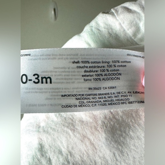 Carters Floral Baby Sundress with Ruffle Straps
100% Cotton Size 0-3 months - Picture 7 of 7